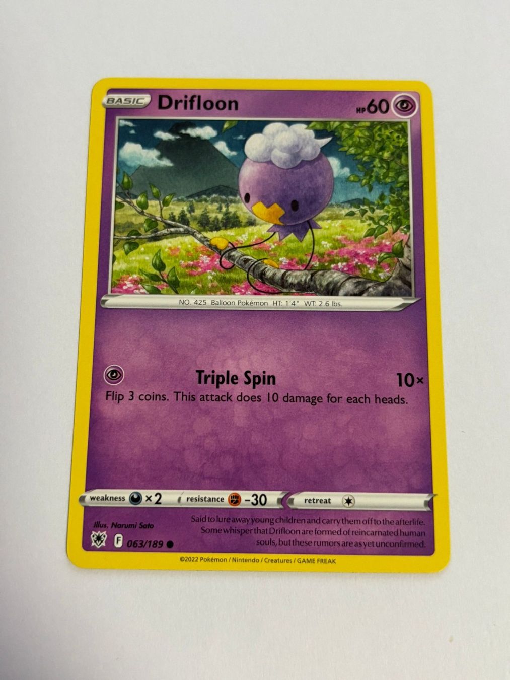 Pokémon Carte collezionabili: Pokemon-Karte Drifloon 063/189 – Usato da Herisau venduto da Seyashop1