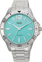 🇯🇵 ®Q&Q Citizen Herrenuhr Edelstahl Türkis Quartz 5ATM NEU