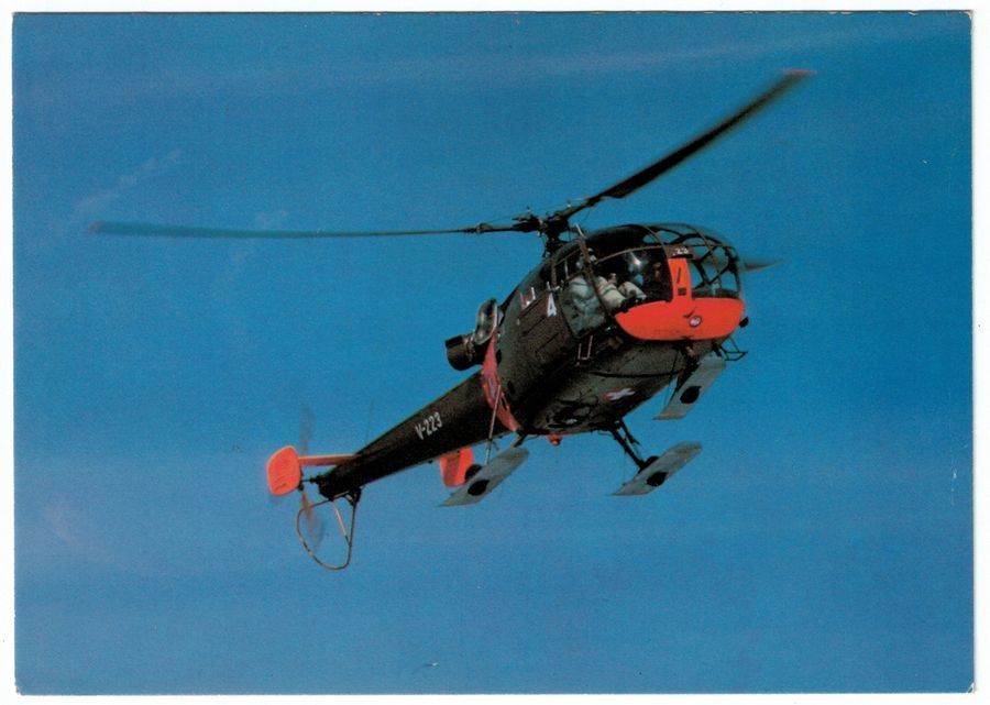 Cartoline postali: Helikopter Alouette III – Usato da Frauenfeld venduto da POML