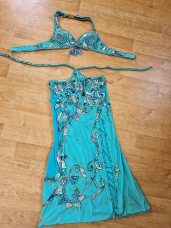 Wunderschönes orientalisches Tanzkleid in Türkis