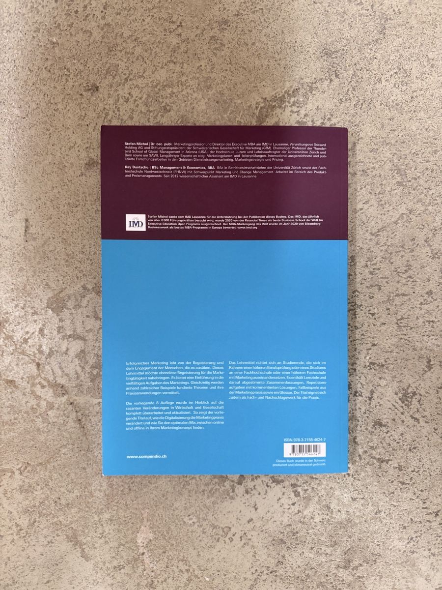 Livres: Marketing Eine praxisorientierte Einfuhr 8. Aufl – Neuf (Voir description) à Effretikon par Didi2404 2