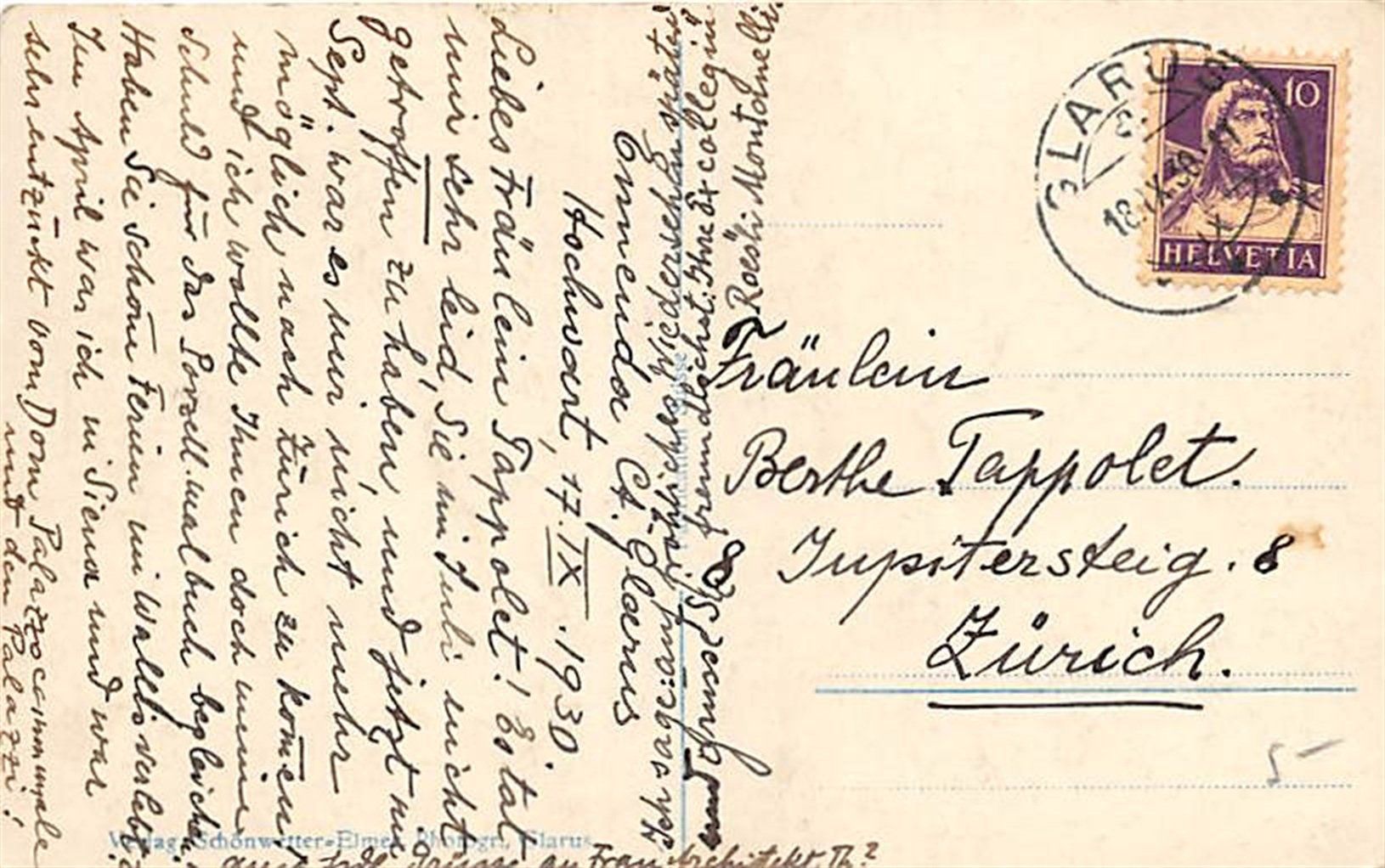 Cartoline postali: Glarus gegen die Freiberge – Usato da Ottikon b.Kemptth. venduto da Neptun1974 1