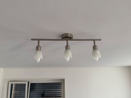 Moderne 3-flammige Deckenleuchte – Metall & Glas