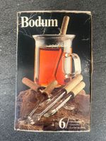 Bodum Glaslöffel Set, 6 Stück, Vintage, Korkgriff !