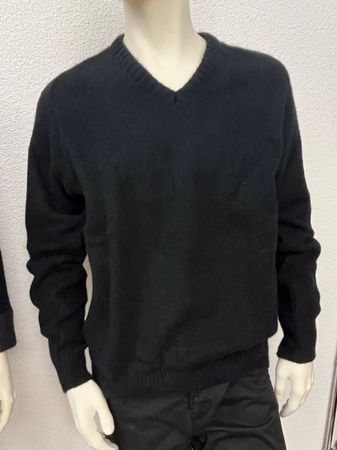 Possum Pullover Herren V-Ausschnitt schwarz Grösse S