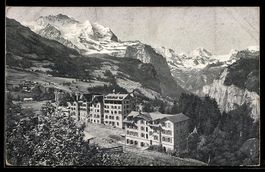 Wengen, Hotels und Blick nach der Jungfr