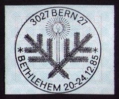 ATM 6_S-VO 3027 BERN BETHLEHEM 20.-24.12.85_Kerze_Licht !