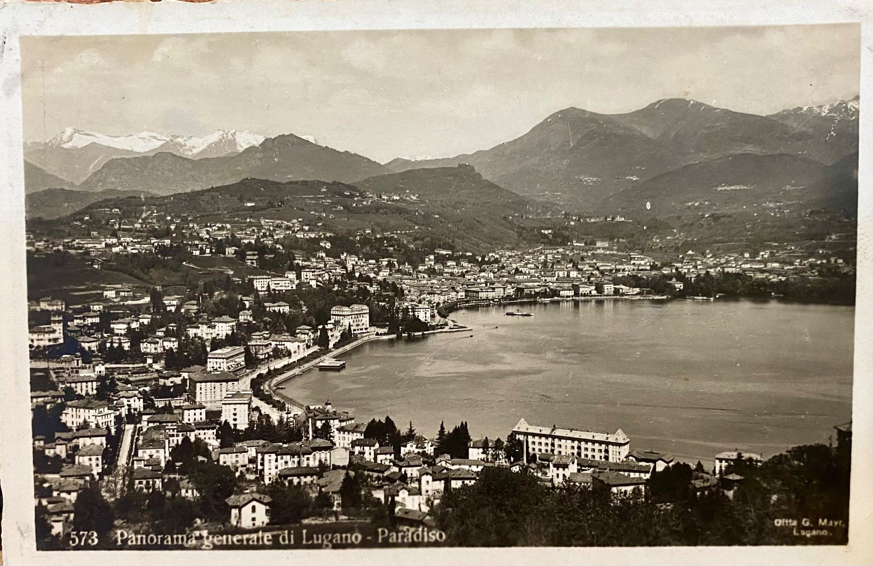 Ansichtskarten: Panorama generale di Lugano - Paradiso – Gebraucht aus Root von ENGLAND-TREASURES 1