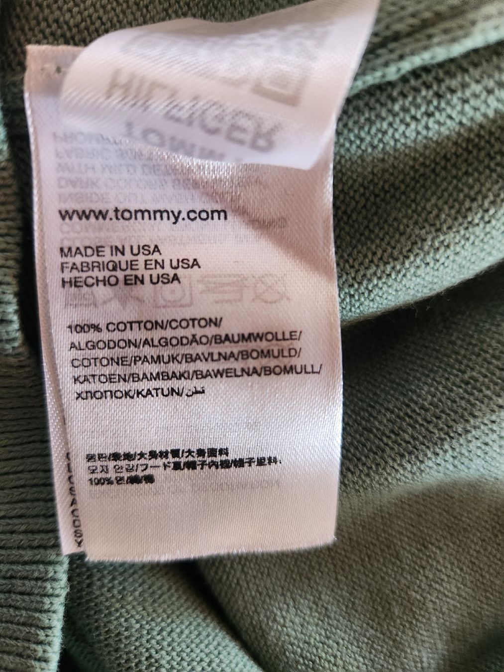 Tommy Hilfiger Maglioni & Felpe: Pull Tommy Hilfiger col montant vert taille S coton – Usato da Niedergösgen venduto da Eva2410 7