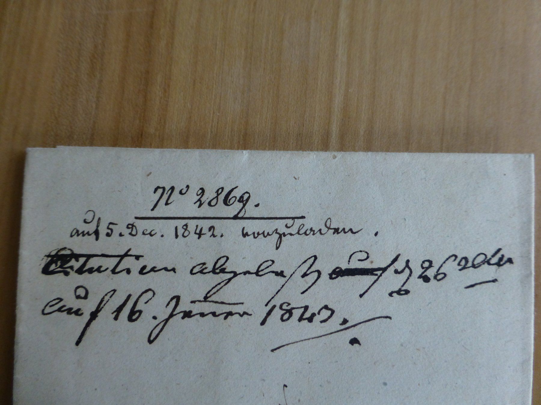 Dokumente: Wiedlisbach/ Oberbipp 16.Januar 1843 – Gebraucht aus Bettlach von 1saurer 1
