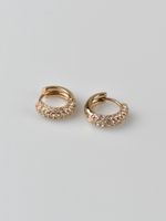 DKNY Micropave Huggie Ohrringe, gold