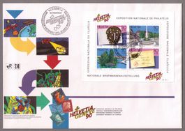 1990_GENF-BLOCK_OFFIZIELLER AUSSTELLUNGSBRIEF +JUGEND-O !