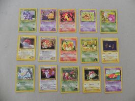 15 Pokémon Sammelkarte 1999 - 2000 mit Englischer Schrift HP