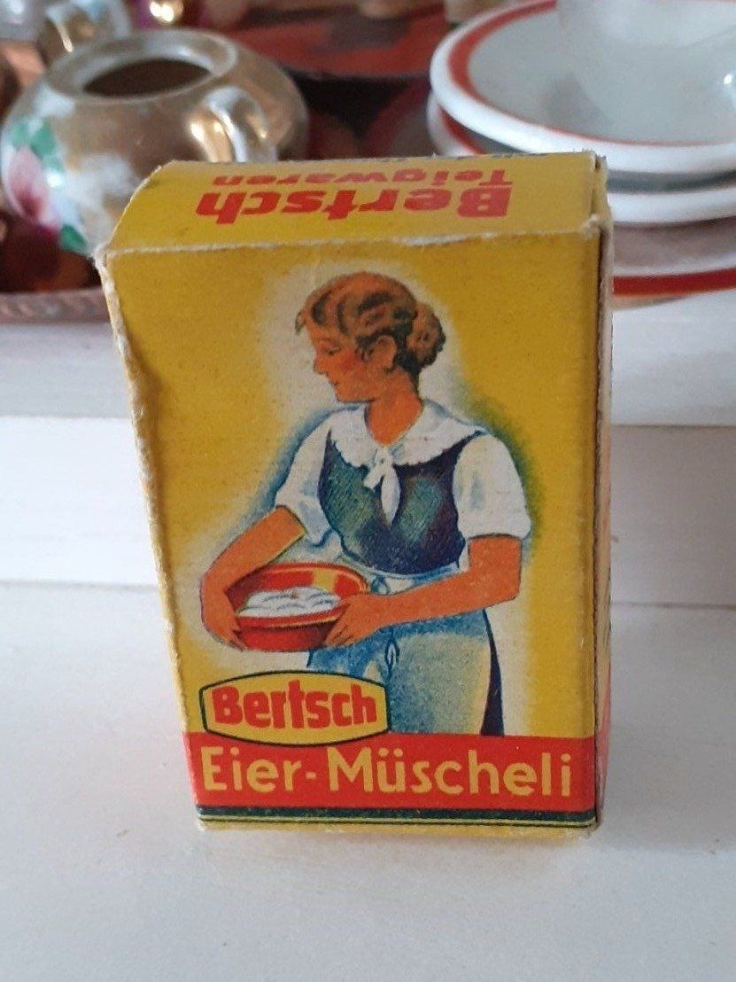 Giocattoli: Kaufmannsladen Verpackung antik - Eier Müscheli – Usato da Mörschwil venduto da lindaswunderkiste 1