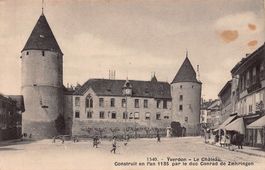 Yverdon, le Château, animée, circulée 1926