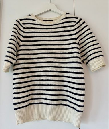 M&S Collection  Sweater Cream Navy Striped Size M