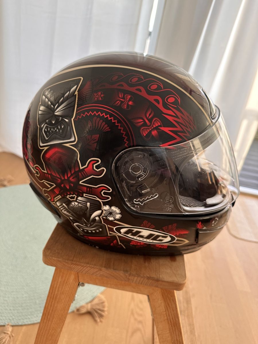 HJC Caschi & visiere: HJC Motorradhelm Grösse M, Tiki Design – Nuovo (secondo la descrizione) da Oberurnen venduto da jasmin2fel 1