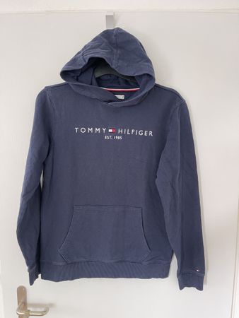 Tommy Hilfiger Hoodie, Grösse fit S/M, Dunkelblau - Top! Y2k