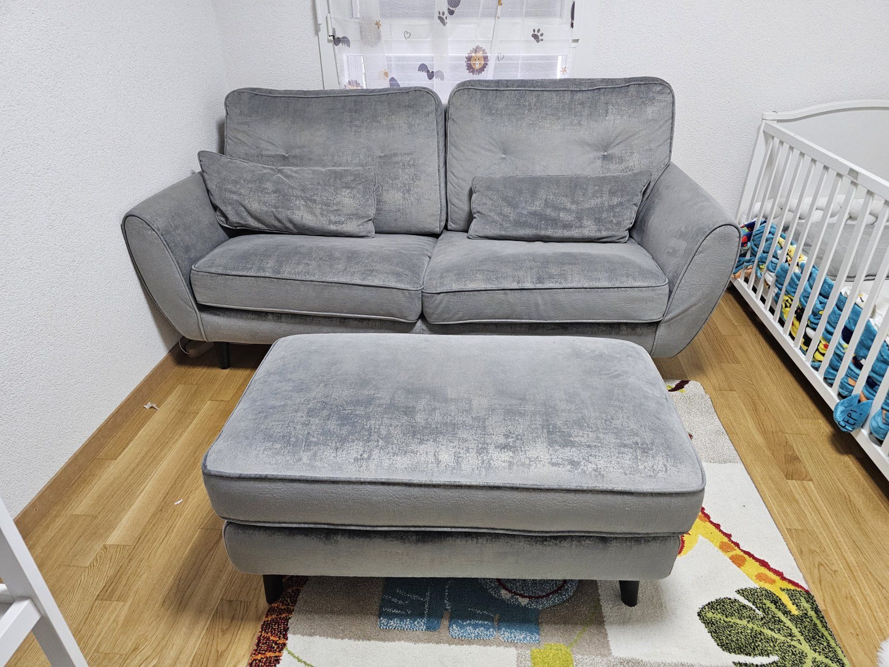 Canapé Albignano Albignano pouf rectangulaire en tissu (Nuovo - Main Image