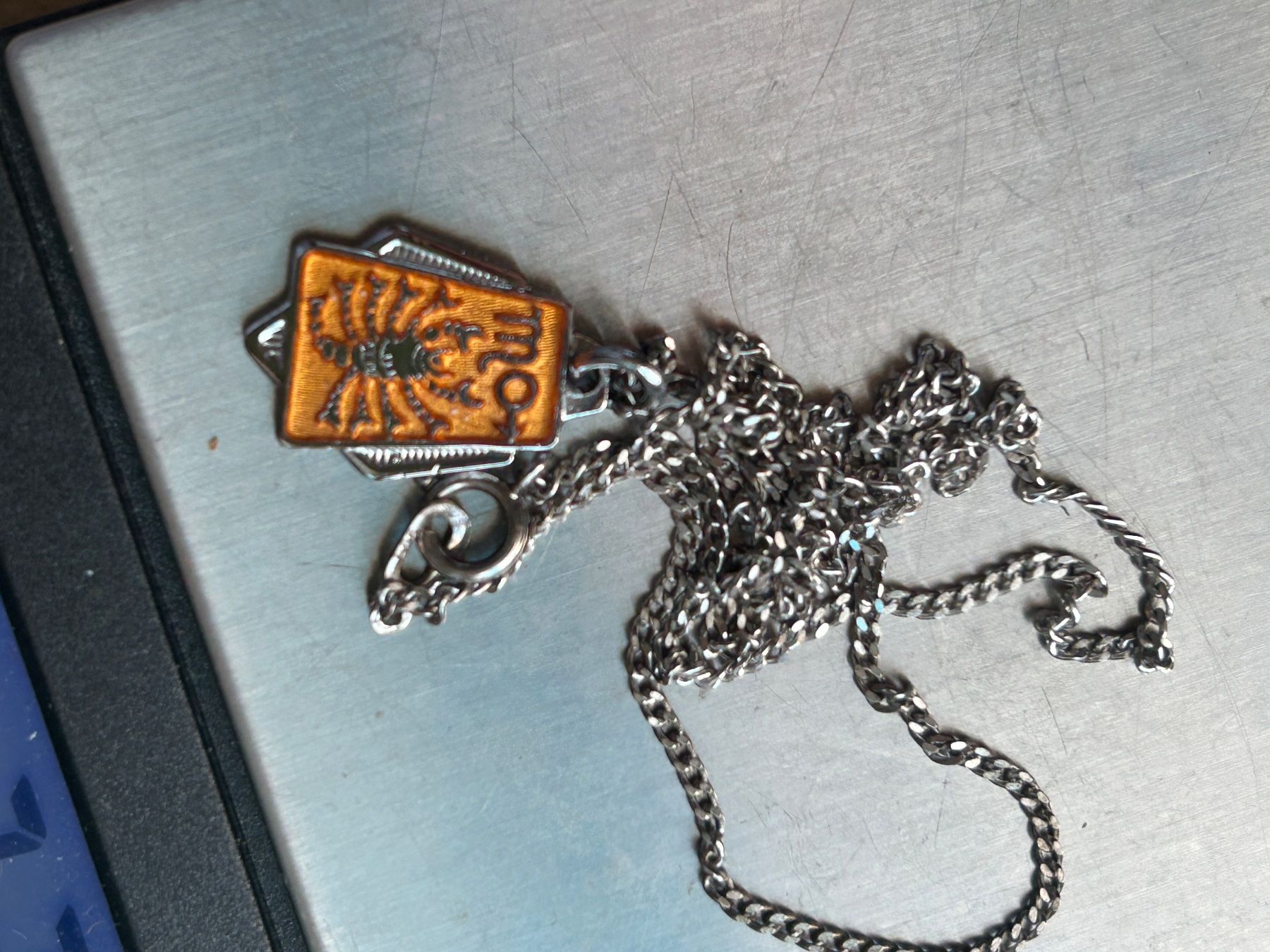 Colliers: Silberkette mit Skorpion Anhänger orange – D'occasion à Laufen par belleskulptur 9