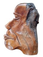 Skulptur Kopf geschnitzt