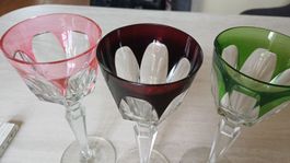 3 Vintage Kristall Weingläser