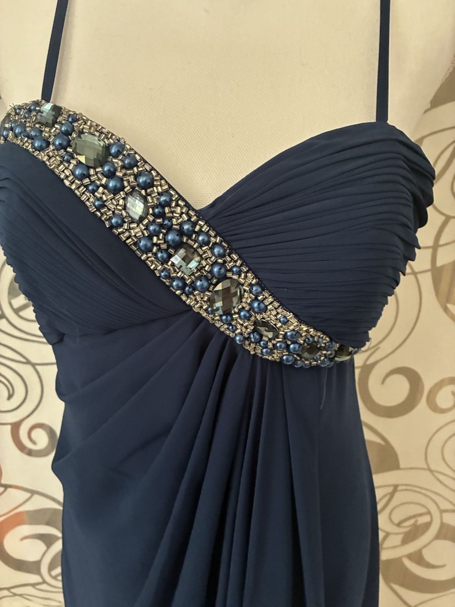 Vestiti: Festliches Kleid dunkelblau Grösse 42 mit Perlen  – Nuovo (secondo la descrizione) da Dietikon venduto da ebegab 2