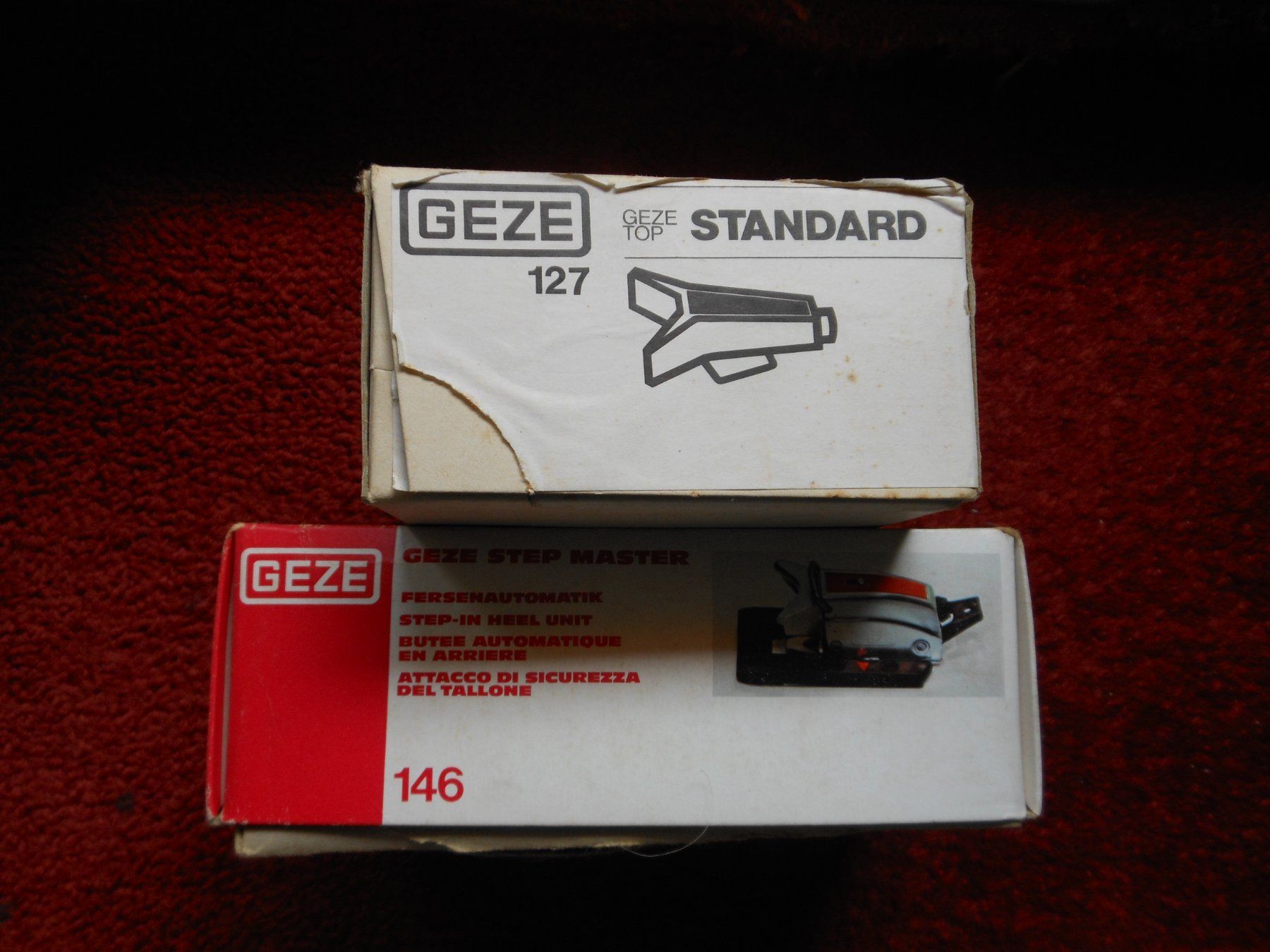 Bindungen: GEZE Sicherheits - Ski bindung 70/80er Originalverpackung – Neu und originalverpackt aus Füllinsdorf von Cibum
