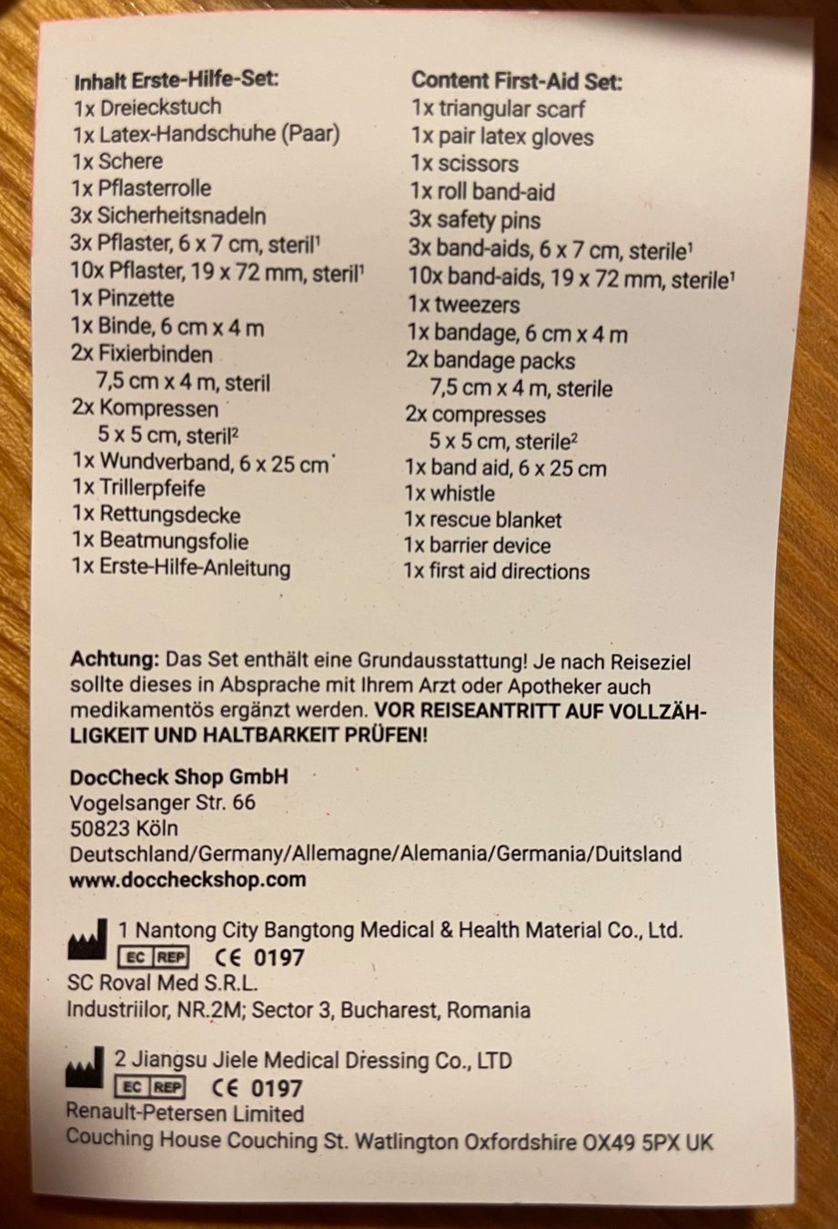 Kit di pronto soccorso: Notfall Apotheke / Verbandset – Usato da Wald ZH venduto da ukulele77 5