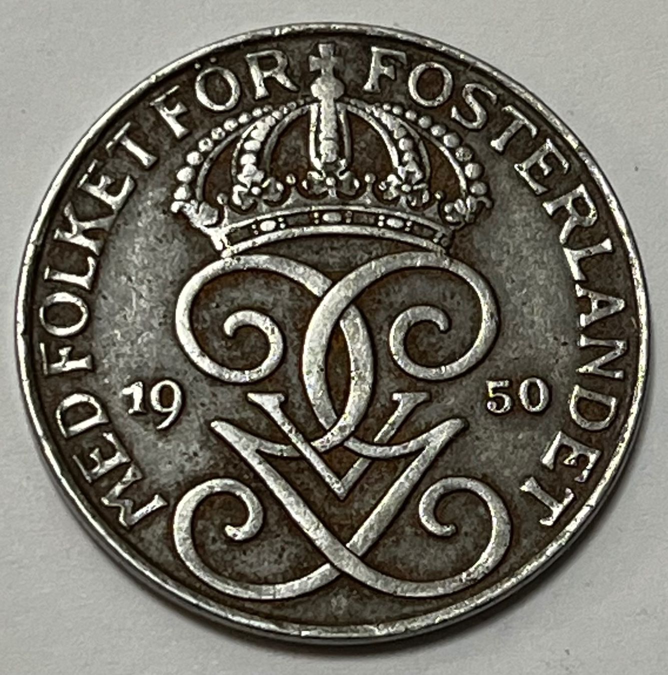 Alle Münzen: 5 Öre - Gustaf V - Sweden - 1950 – Gebraucht aus Dietikon von Numis8953