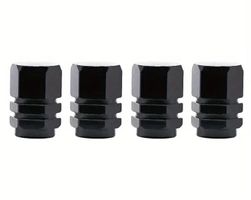 4 x Ventilkappen schwarz Auto Motorrad Velo