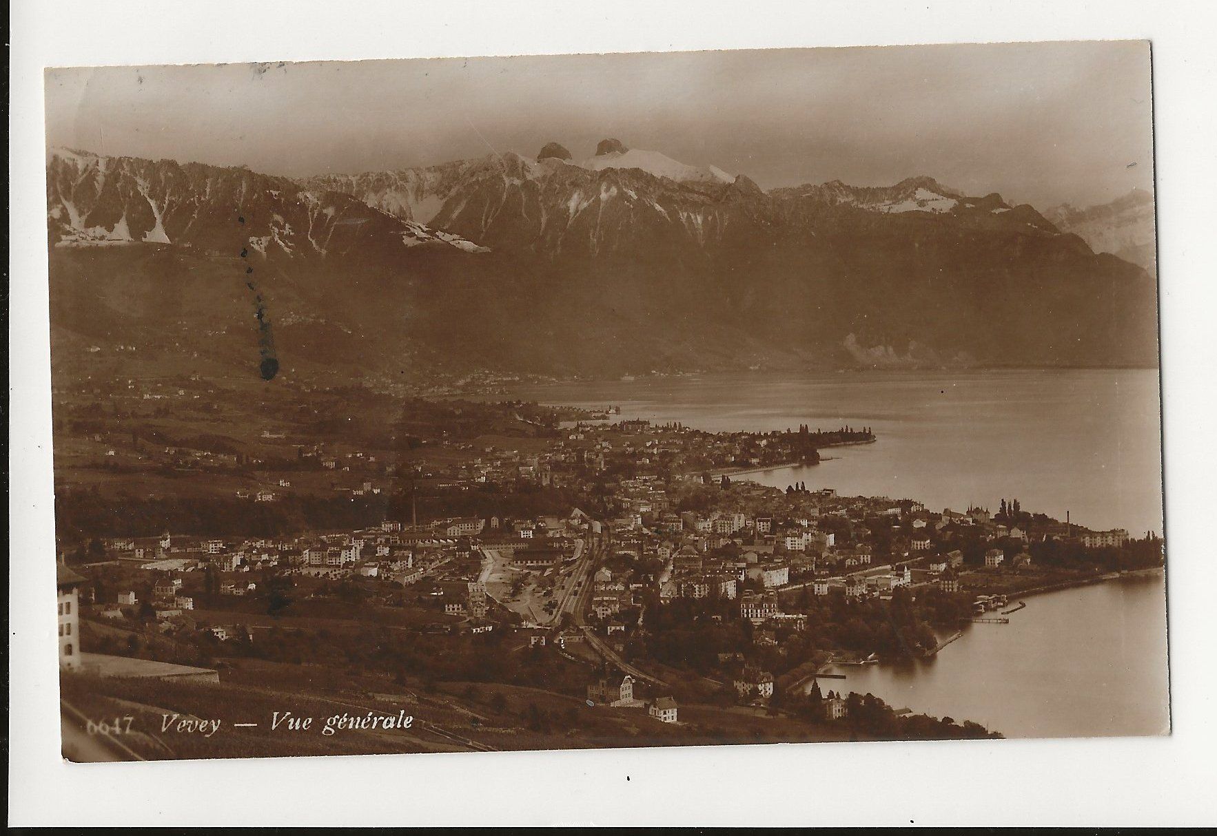Cartoline postali: AK 1925 Vevey, Genfersee, Berge – Usato da Greifensee venduto da 315WDO