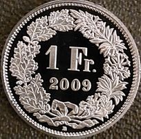 1 Franken 2009 stgl. / aus Münzsatz