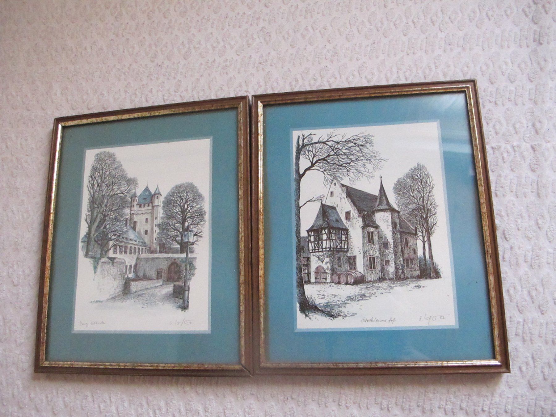Cornici: 2 x Vintage Bilderrahmen aus Holz hinter Glas – Usato da Löhningen venduto da Chimae67 6