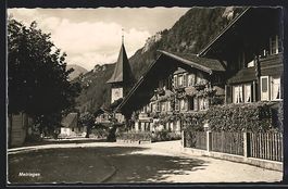 Meiringen, Strassenpartie mit Blick zur 