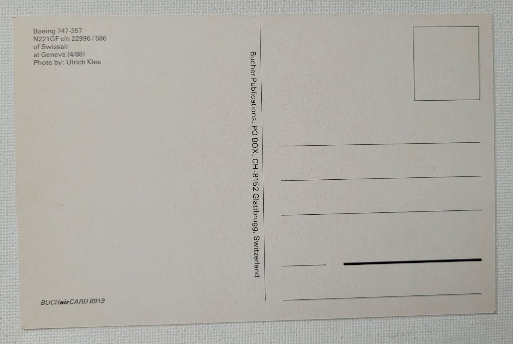 Cartoline postali: SWISSAIR – BOEING 747-357 – Nuovo (secondo la descrizione) da Neftenbach venduto da Mador6 1