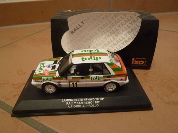 1/43 Lancia Delta HF 4wd #4 Rally San Remo 1987 Tabaton 5e Ixo SCR004 Esso Grifo