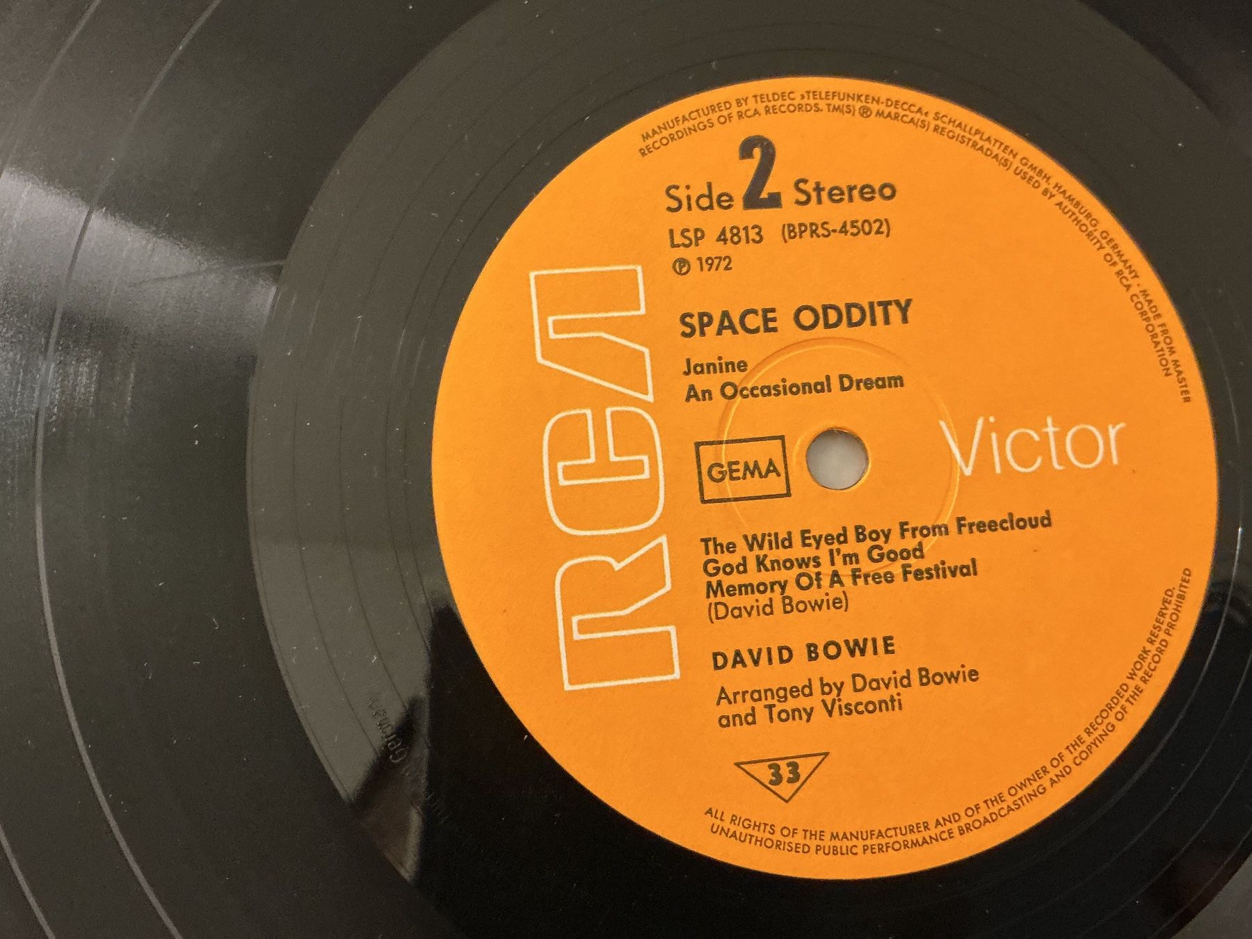 Dischi in vinile: David Bowie LP - Space Oddity (VG+) – Usato da Winterthur venduto da Tumko-Vinyl 1