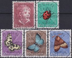 1952, J143-J147 Serie mit Ersttags-Vollstempel. Kat: 120.-+