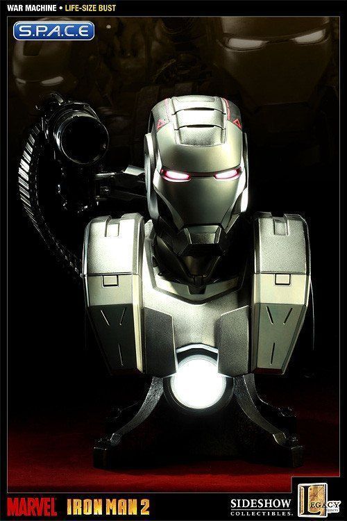 Statuette: 1:1 IRON MAN 2 War Machine Life-Size Bust – Nuovo e nell'imballaggio originale da Märwil venduto da wyssdom 3