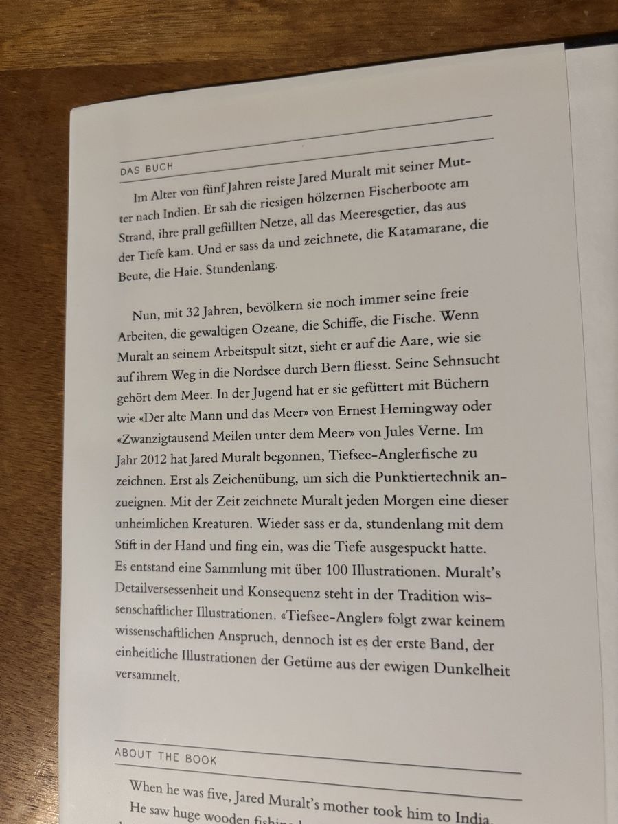 Livres: Jared Muralt. Tiefsee Angler – D'occasion à Zürich par WWehrle 1