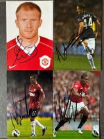 4 original signierte Manchester United Foto Scholes Nani