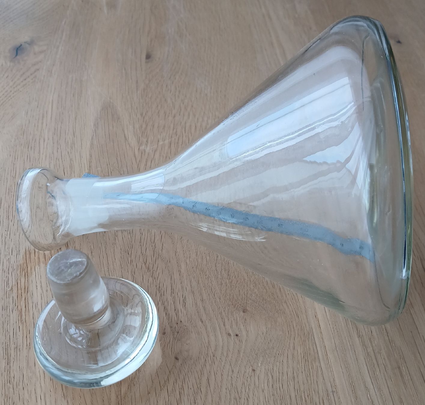 Caraffe: Glaskaraffe mit Stopfen Höhe 24 cm transparenter Zustand – Usato da Frasnacht venduto da ale_g288 3