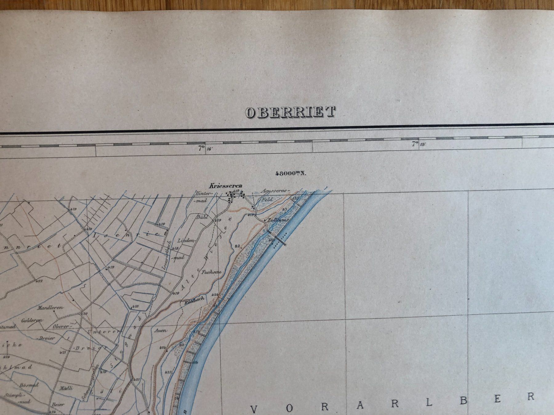 Landkarten & Atlanten: Siegfriedatlas Bl. 272: Oberriet 1887 – Gebraucht aus Zürich von allp 2
