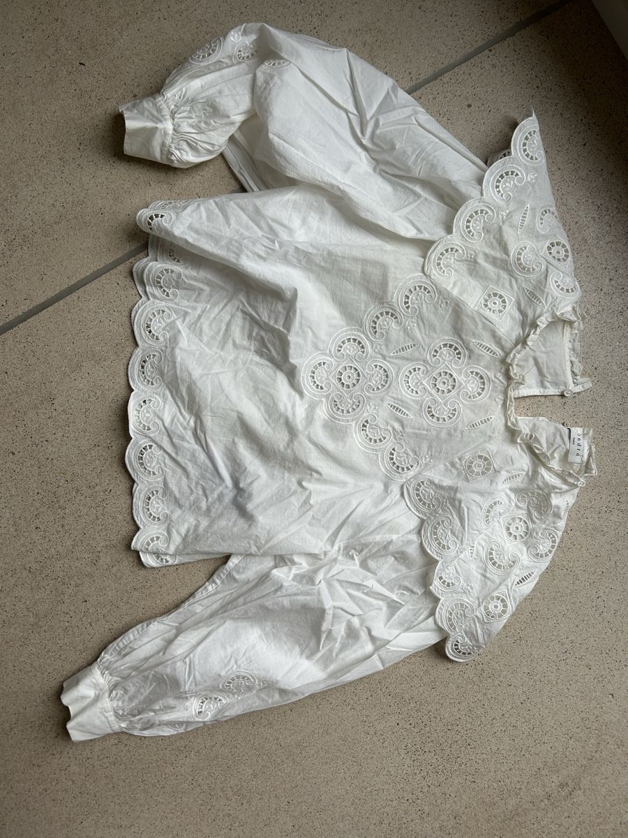 Sandro Camicette: Sandro Paris Bluse, Weiss, Gr. 1 – Usato da Zürich venduto da aglier 1
