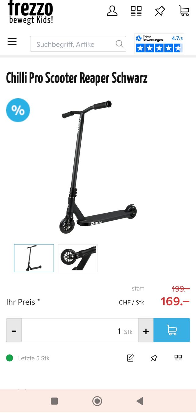 Chilli Kickboard: Chilli Pro Scooter Reaper, schwarz, neu + originalverpackt – Neu und originalverpackt aus Berikon von mezzze 1