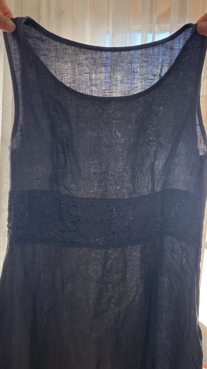 Kleider: Leinen Kleid Sommerkleid mit spitze – Gebraucht aus Obfelden von tan_9lj9 8