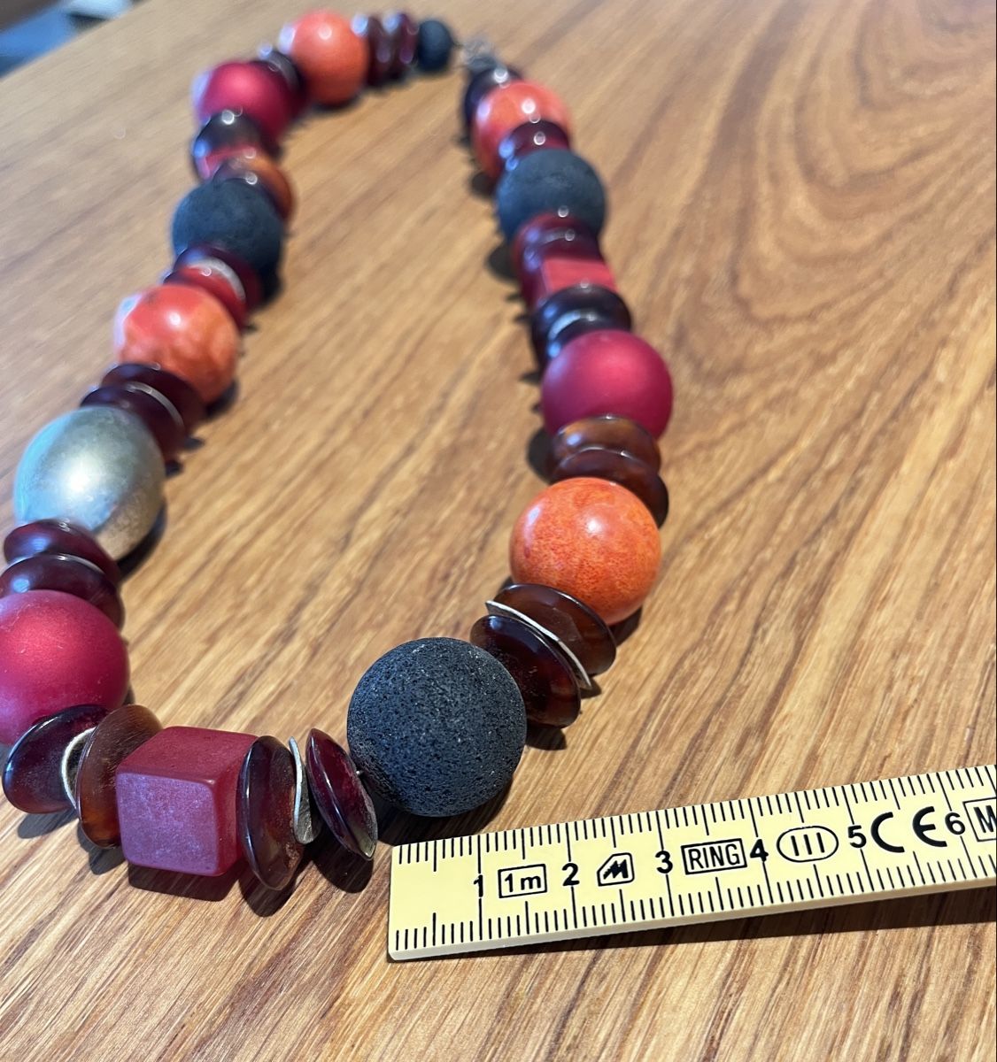 Ketten: Collier / Statement Kette mit Lavasteinen, Unikat! – Neu (gemäss Beschreibung) aus Weesen von Engadinerin 2