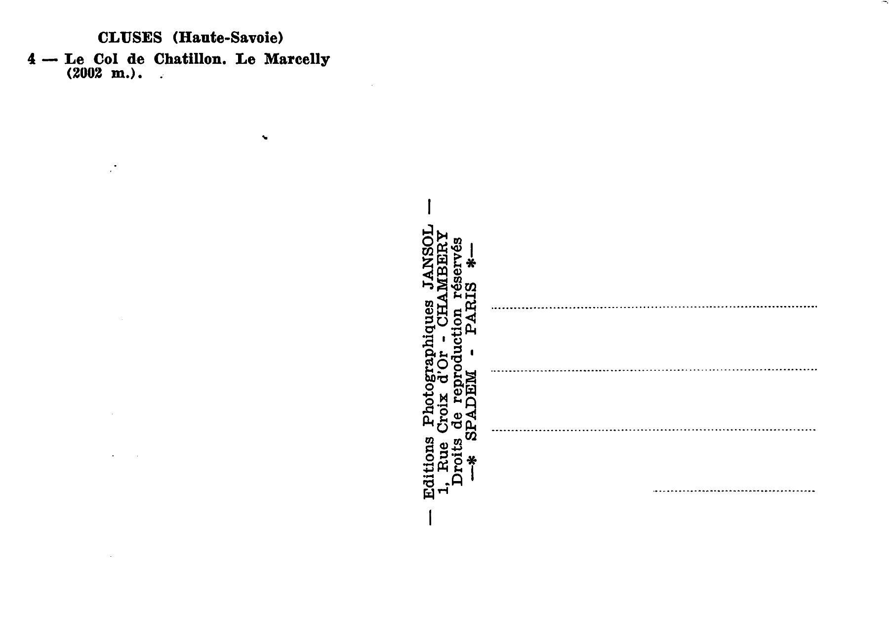 Cartoline postali: 2x Cluses, Le Marcelly – Usato da Ottikon b.Kemptth. venduto da Neptun1974 1