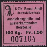 Fr. 1.50 Fiskalmarke vom Kanton BASEL STADT